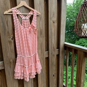 Retro Drop-Waist Striped Sundress